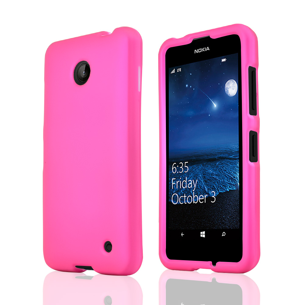 Nokia Lumia 635 Case Hot Pink Protective Rubberized Hard Plastic Case Cover Ebay 6220