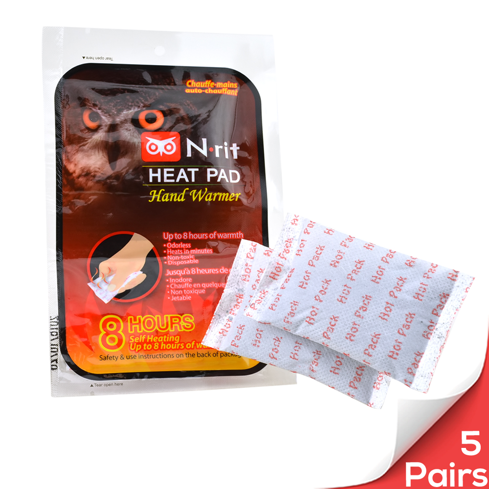 Owlheat [5 Pack/10 Pieces] Disposable Self Heating Hand Warmers