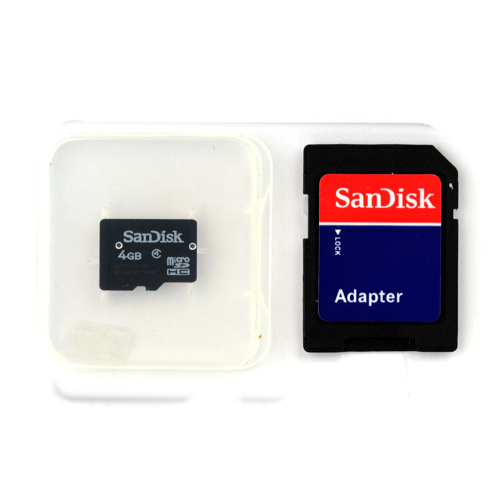 Buy this SanDisk 4GB Micro SDHC Memory Card w/ SD Adapters at low prices!